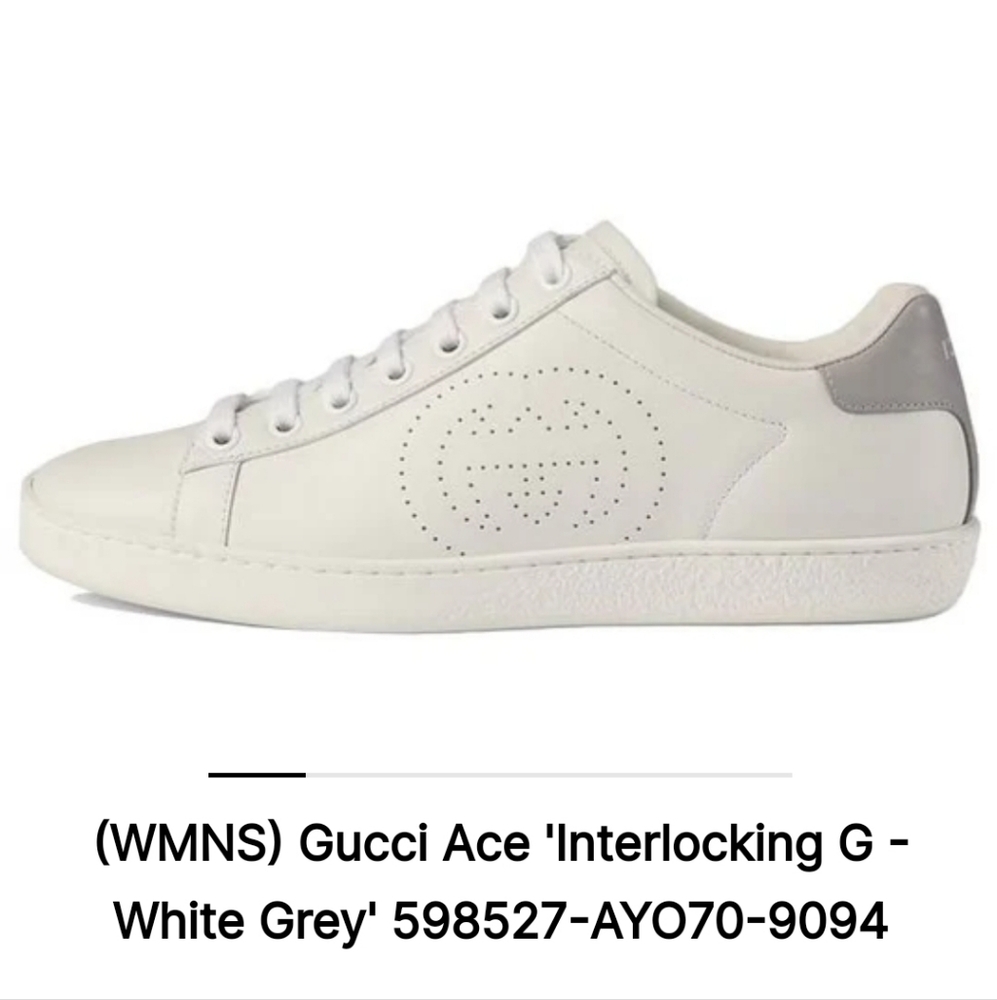 Gucci Women's Size 4.5 White and Gray Shoes